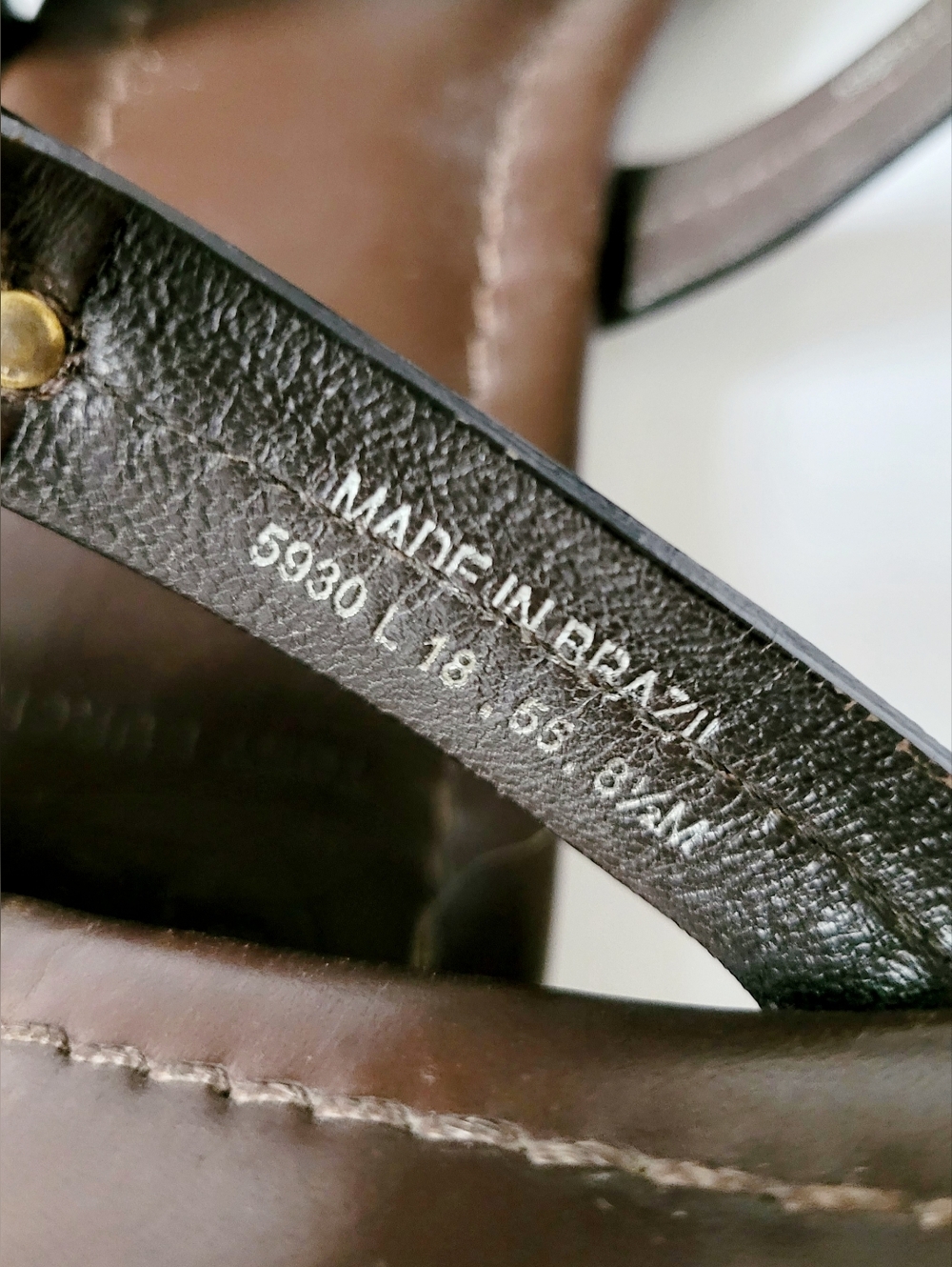 Tory Burch Miller Brown Chocolate Leather Logo Thong Sandals US 8.5 - Picture 4 of 16